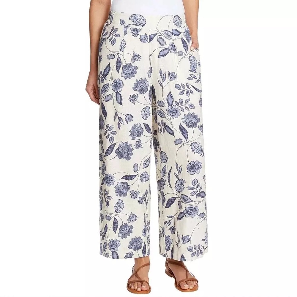 ELLA MOSS WIDE LEG LINEN PANT